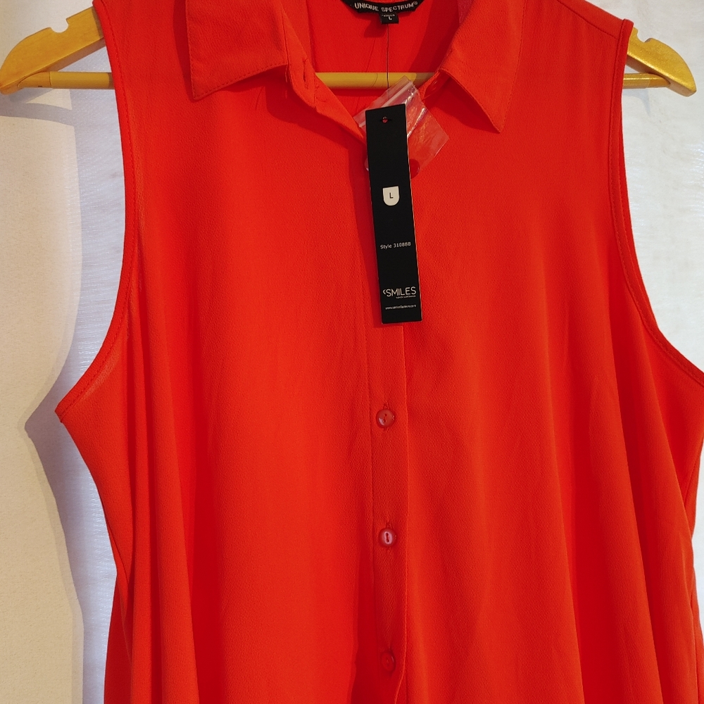 Womens burnt Orange blouse / tunic